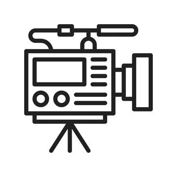 Video Camera icon image. Stock Illustration