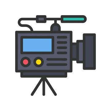 Video Camera Icon Image. Stock Illustration