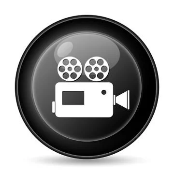 Video camera icon. internet button on white background.. Stock Illustration