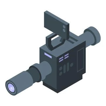 Video camera icon, isometric style Stock Illustration