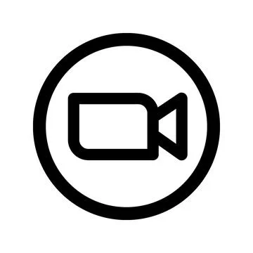 Video Camera Icon for Live Streaming and Digital Media Interface Design Stock Illustration