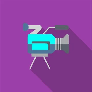 Video camera icon or illustration in flat style Stock Illustration