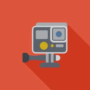 Video camera icon or illustration in flat style Stock Illustration