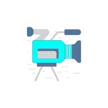 Video camera icon or illustration in outline style Stock Illustration