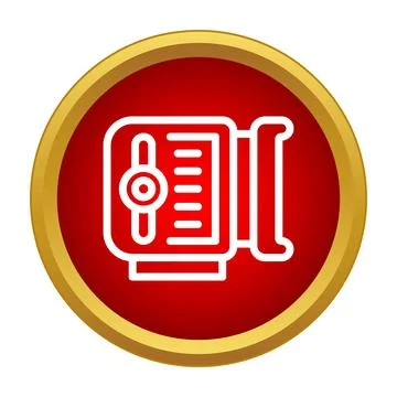 Video camera icon recording digital media content Stock Illustration