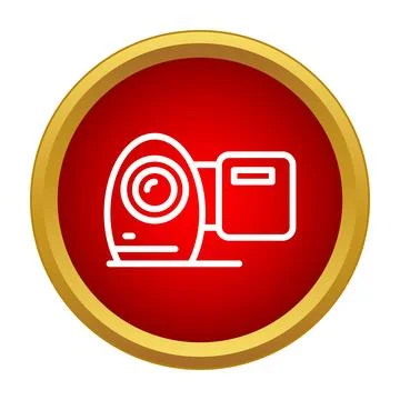 Video camera icon recording digital media footage Stock Illustration