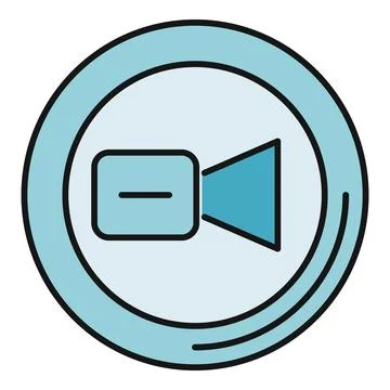 Video camera icon representing streaming and recording Stock Illustration