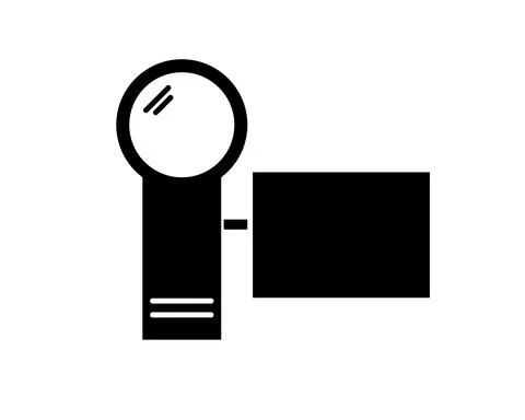 Video camera Icon in trendy flat style isolated on white background. Camera s Stock Illustration