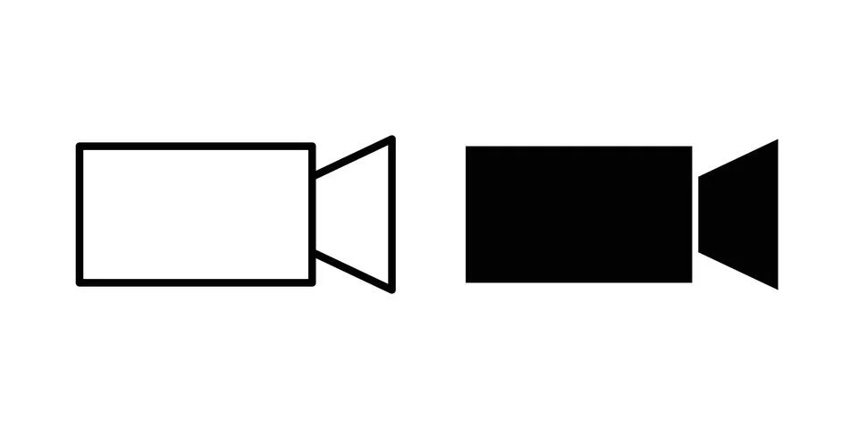 Video camera icon vector editable eps10 Stock Illustration