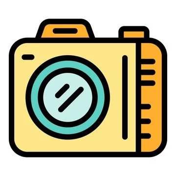 Video camera icon vector flat Stock Illustration