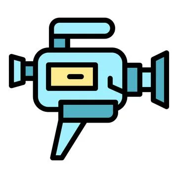 Video camera icon vector flat Stock Illustration