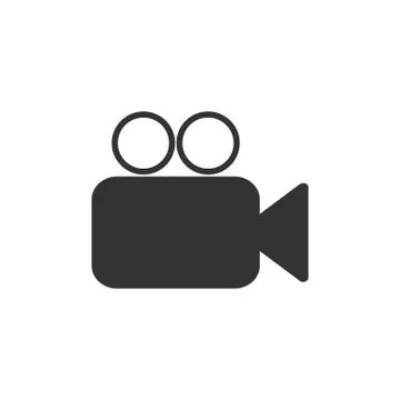 Video camera icon. Vector illustration, flat design. Stock Illustration