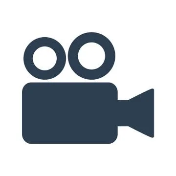 Video camera icon on white background. Stock Illustration