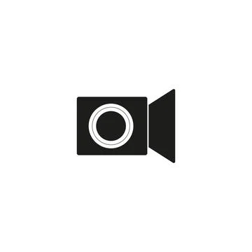 Video camera icon on white backround vector Eps 10 Stock Illustration
