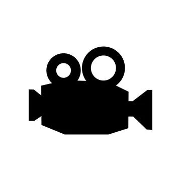 Video camera icon on white. Illustrazione stock