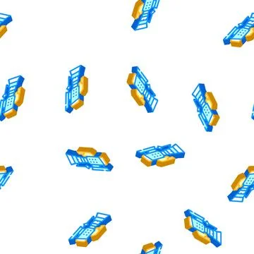Video camera isometric icon seamless pattern Stock Illustration