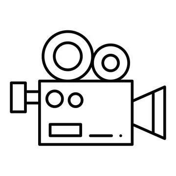 Video Camera Line Icon 库存插图