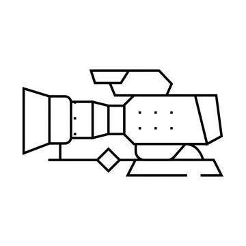 Video camera line icon vector illustration Stock Illustration