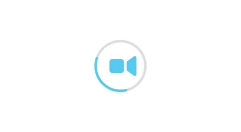 Video Camera Loading Icon - Circular Progress UI Element Stock Footage 334615898