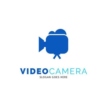 Video Camera Logo Vector Design Stock Illustration
