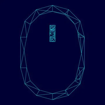Video camera low poly triangulation triangulated polygonal electric cyan blue Ilustración de archivo