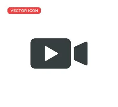 Video Camera Play Icon Vector Illustration Design Stock Illustration