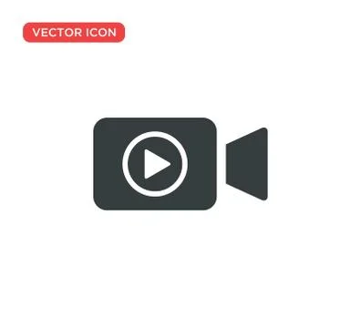 Video Camera Play Icon Vector Illustration Design Illustrazione stock