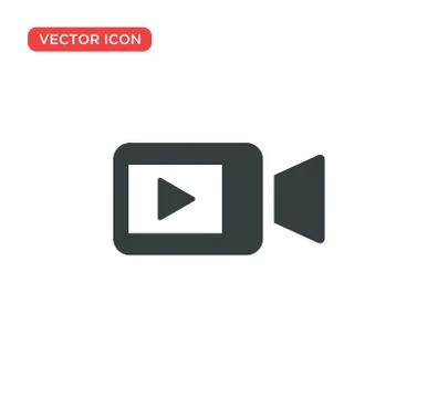 Video Camera Play Icon Vector Illustration Design Stock Illustration