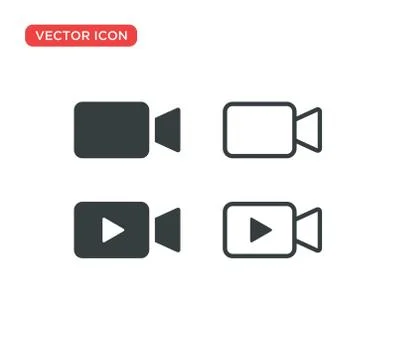 Video Camera Play Icon Vector Illustration Design Illustrazione stock