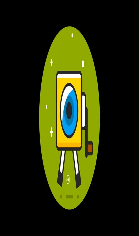 Video Camera Premium flat icon animated with alpha channel Stock Footage 101584789