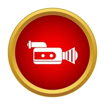 Video camera recorder icon for filming movies creative content Stock Illustration