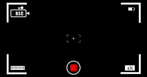 Video camera recorder screen overlay animation on a transparent background anima Vídeos de archivo 332126199