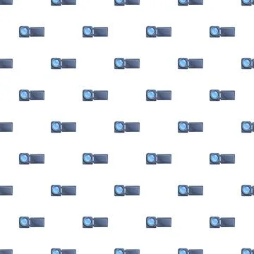 Video camera recorder technology seamless pattern repeating Stock Illustration