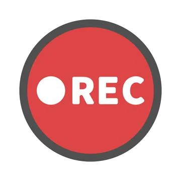 Video camera recording icon. REC icon. Vector. Stock Illustration