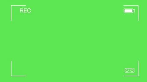 Video Camera Recording Screen Green Background Animation. Stock Footage 234301691
