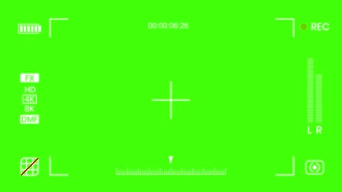 Video Camera Recording Screen Green Screen Background Animation. Stock Footage 332141896
