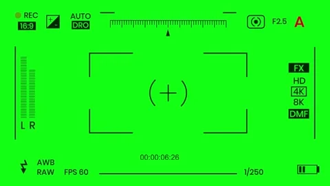 Video Camera Recording Screen Green Screen Background Animation. Stock Footage 332141921