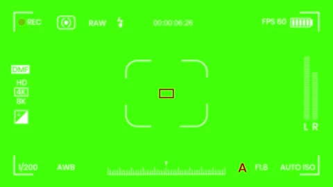 Video Camera Recording Screen Green Screen Background Animation. Stock Footage 332141941