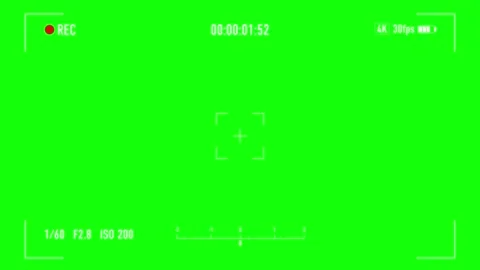Video camera recording screen overlay on green screen. 4K resolution. Stock Footage 311227669