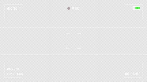 Video Camera Recording Screen Overlay with Rule of Thirds Grid and Alpha Ch.. Stock Footage 333617808