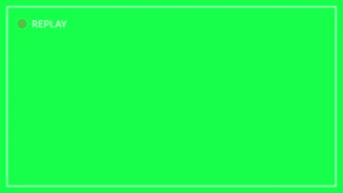 Video camera replay screen animation on a green screen Video stock 302625697