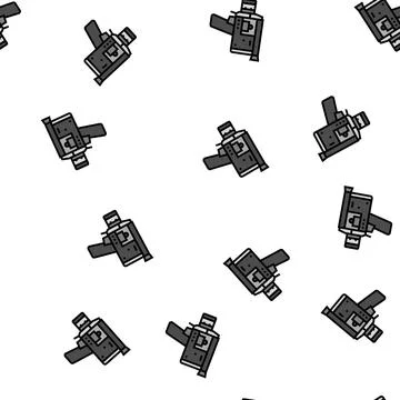 Video camera retro gadget vector seamless pattern イラスト素材