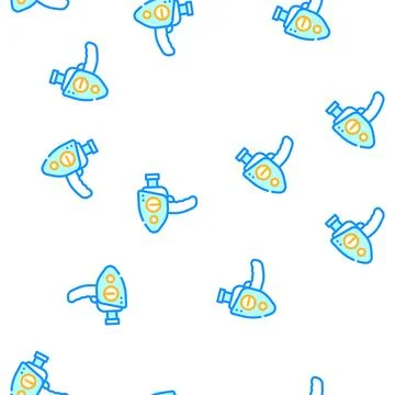 Video camera retro gadget vector seamless pattern Illustrazione stock