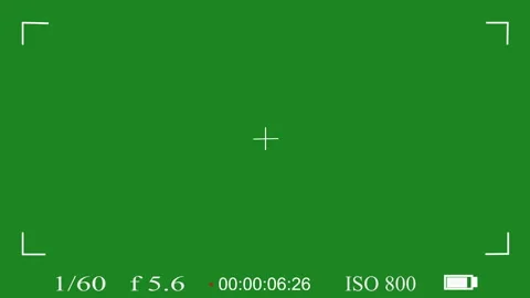 The video camera screen during video recording has a green background. Stock Footage 252593970