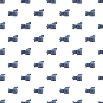 Video camera seamless pattern for broadcast media background Stock Illustration