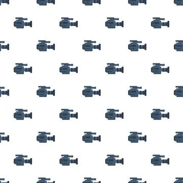 Video camera seamless pattern for recording film production Stock Illustration