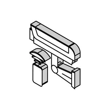 Video camera, security system remote control isometric icon vector illustration Stock Illustration