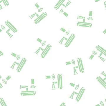 Video camera, security system remote control glyph seamless pattern Stock Illustration