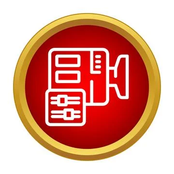 Video camera settings icon for recording configuration Stock Illustration