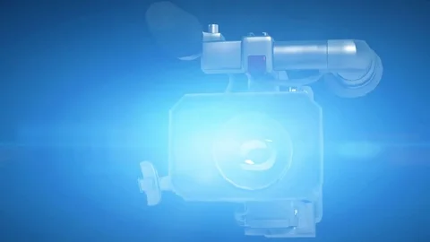 Video the camera shoots closeup 3d render Stock Footage 75157994